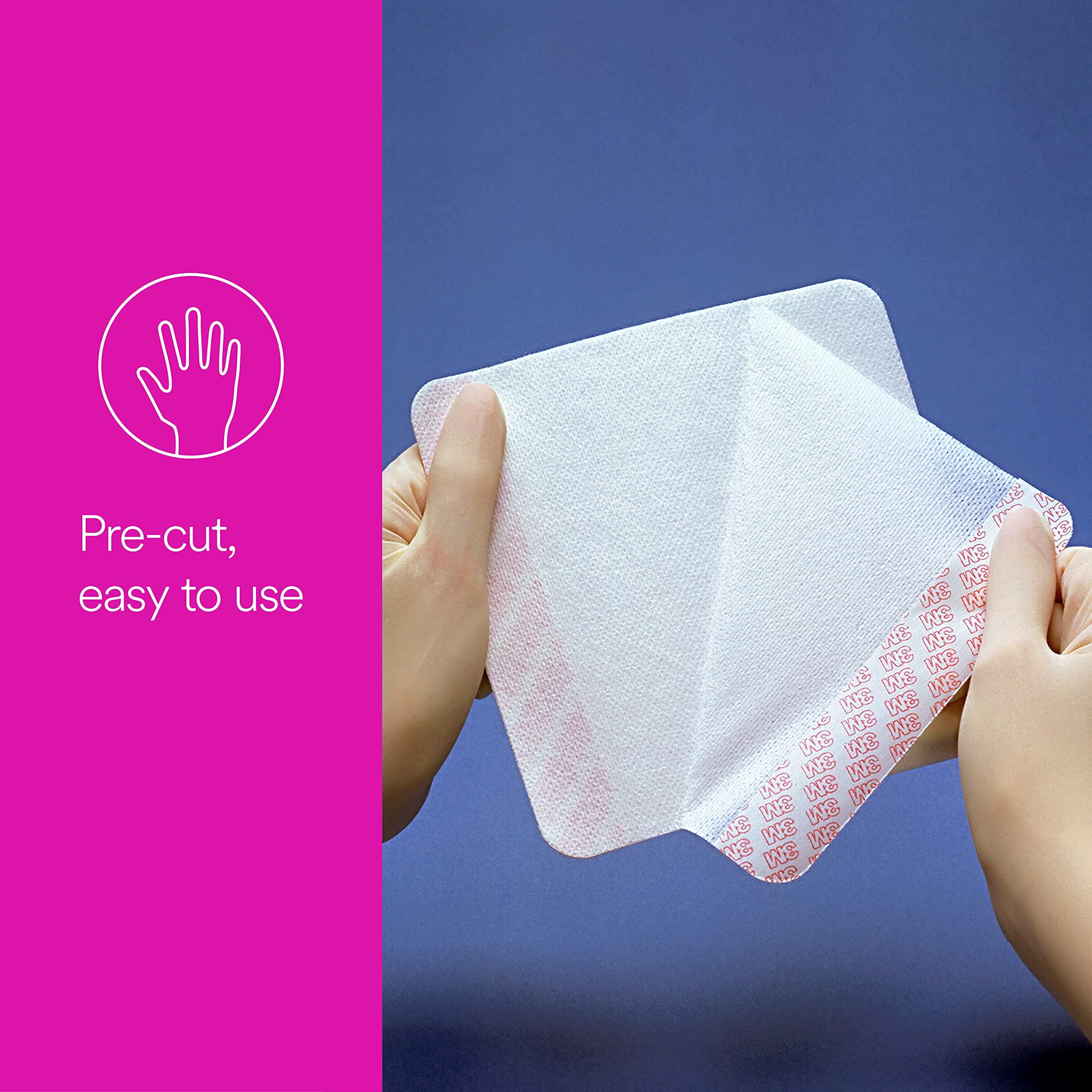 3M Medipore Dress-It Pre-Cut Dressing Covers - 5 7/8" X 5 7/8", Breathable Cloth Tape, 25 Pads/Box