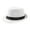 White, variant on Fedora Hat Wide Brim Sun Solid Color Panama Cap Boater Summer Beach Sunhat for Vacation Gift
