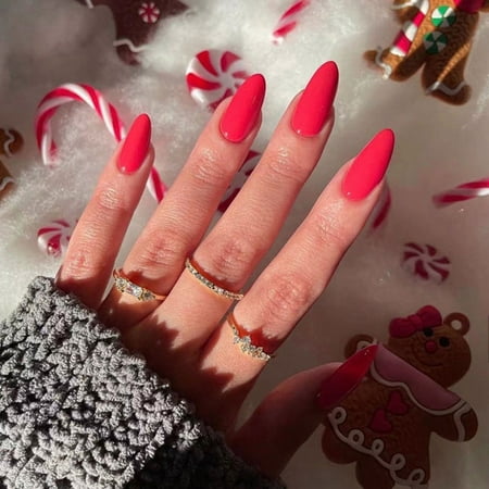 

24Pcs Full Cover Fake Nails with Suitable Radian And Thickness Perfect Gift for Wife Sister Glue Models JP2059