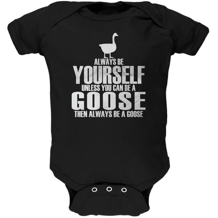 

Old Glory Always Be Yourself Goose Short Sleeve Graphic Baby One Piece