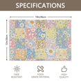 thumbnail image 3 of Placemat, Pioneer Flower Floral Print Pattern Place Mats Table Mat Set Of 2, PVC Washable Placemats for Party Kitchen Dining Decoration, 18x12 Inch, Fade Resistant, 3 of 6
