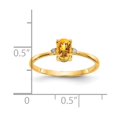 thumbnail image 3 of Primal Gold 14 Karat Yellow Gold Diamond and Citrine Birthstone Ring, 3 of 5