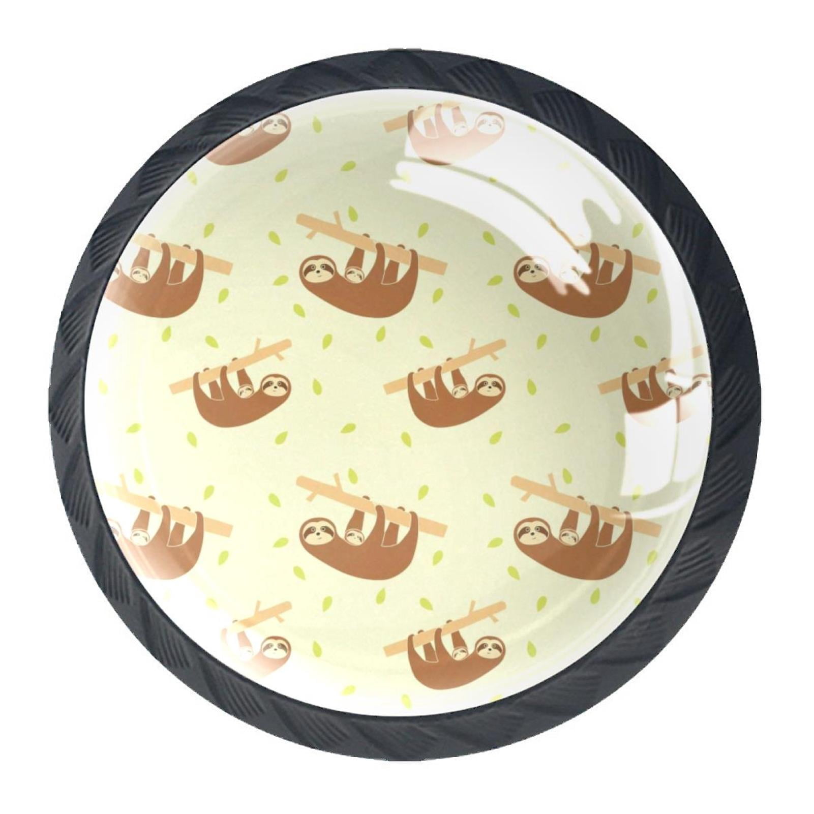 Sloth Handle 4 Pcs Sloth and Baby Sloth Knobs for Kitchen Cabinet Cupboard Dresser ...