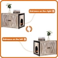 thumbnail image 4 of Litter Box Enclosure, Cat Litter Box Furniture Hidden, Reversible Entrance Can Be on Left or Right Side, Wooden Cat Washroom Indoor, Fit Most of Litter Box, 27.6 x 19.7 x 19.7 Inches, 4 of 8