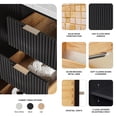 thumbnail image 7 of ARIEL Milan 72 Inch Double Rectangle Sink Bathroom Vanity with Carrara White Quartz Countertop 1.5 Inch in Black, 7 of 7