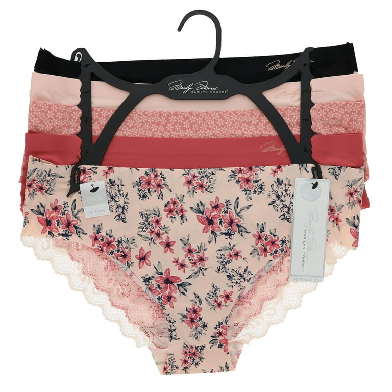 3 Laura Ashley Breathable Mesh Shabby Pink Black Floral Panties
