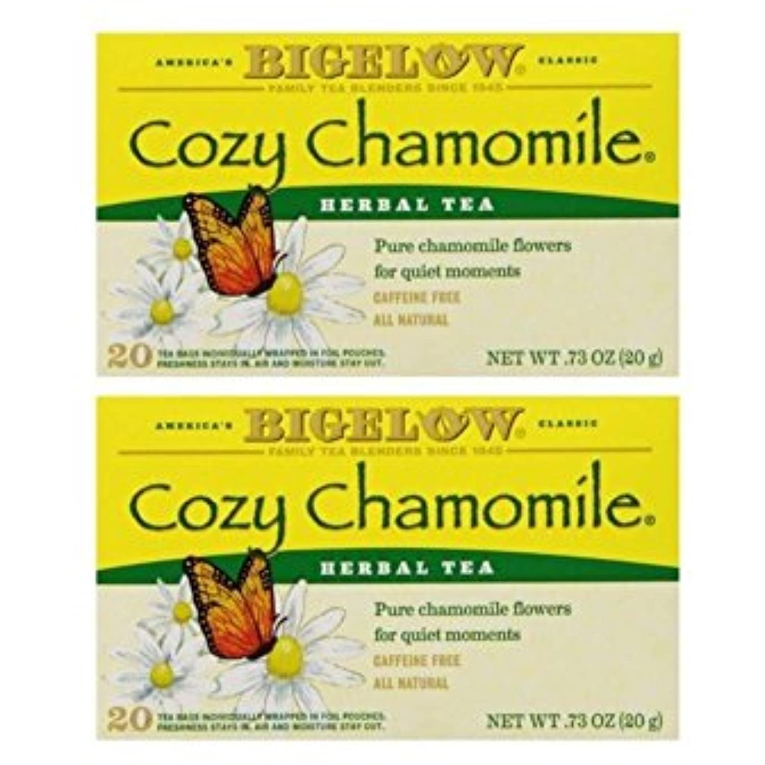 Bigelow Cozy Chamomile Tea Bags, 20 Ct (Pack Of 2)