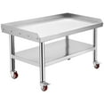 thumbnail image 2 of BeesClover Table de Support de Gril en Acier Inoxydable, Table de Support de Gril avec Hauteur Réglable, Surface Polie, Résistance à la Corrosion, Résistant à l'Huile et à l'Eau, 2 of 7