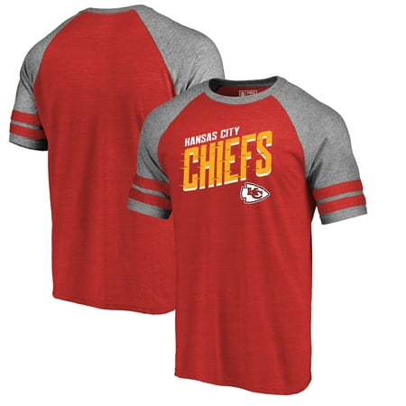 - Kansas City Chiefs NFL Pro Line by Fanatics Branded Slant Strike Tri-Blend Raglan T-Shirt - Red
