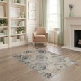 thumbnail image 2 of ODIKA 4'x6' Washable Area Rug Pet Friendly, Non-Shedding Abstract Boho Distressed Inspired Vintage Faded Interlocking for Bedroom, Reading Nook, 2 of 7