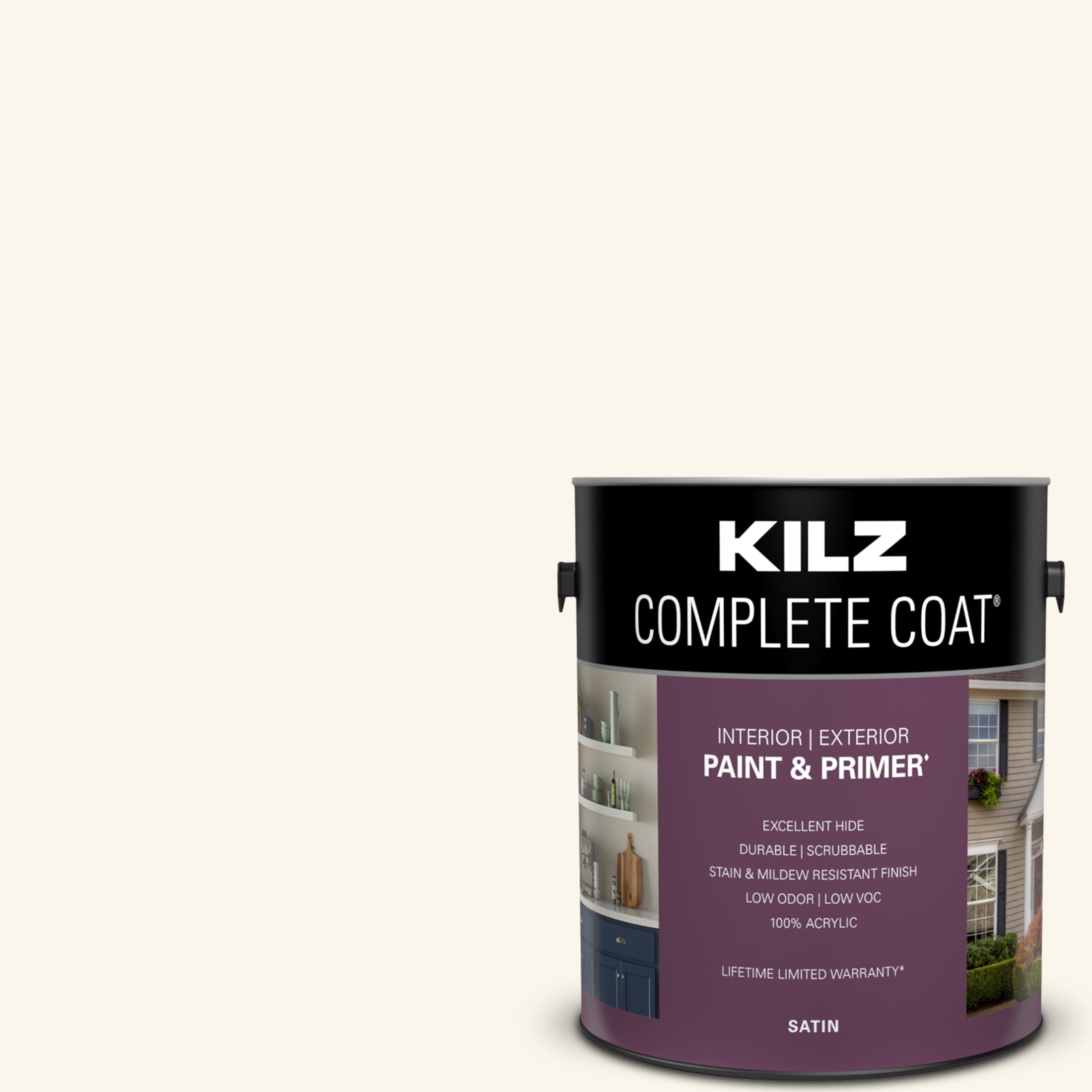 Tea Set White, KILZ Complete Coat Interior/Exterior Paint & Primer in One, #LE200-01