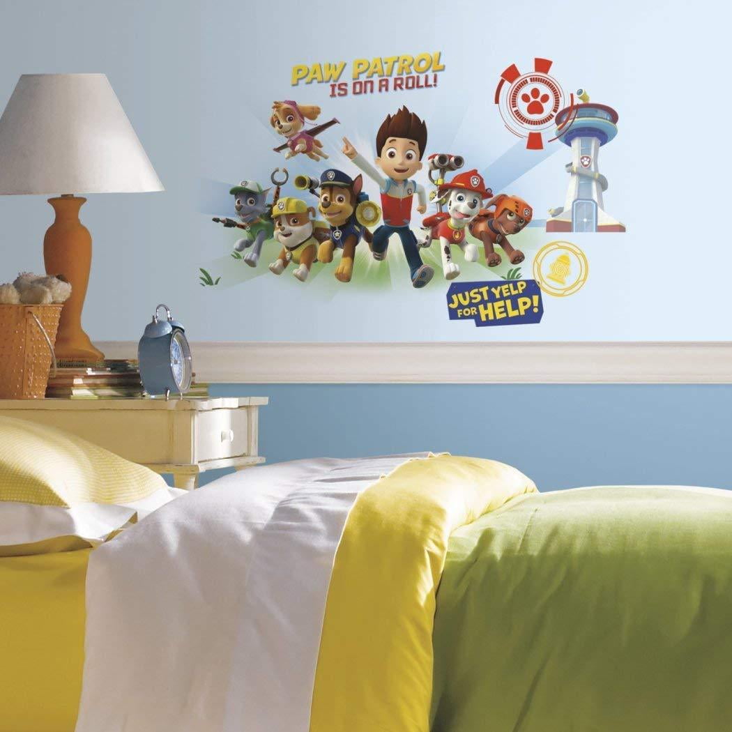 Paw Patrol Figures Wall Decals Zuma Rocky Skye Chase Marshall Rubble Stickers 
