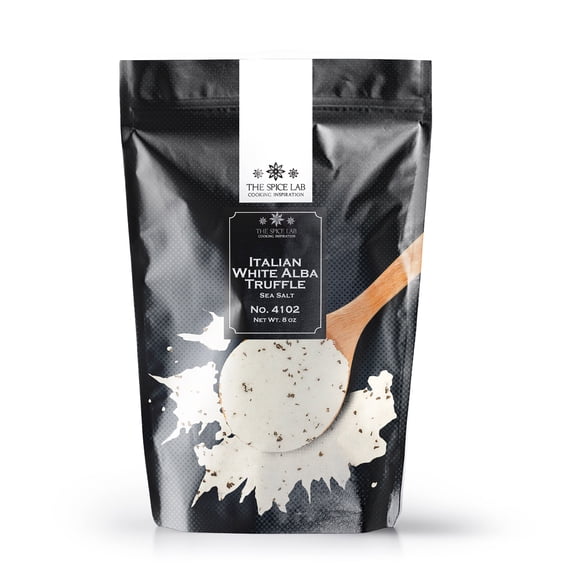 The Spice Lab Italian White Alba Truffle Sea Salt - 8 oz Bag - 4102