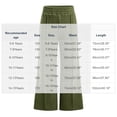thumbnail image 4 of Falkdiz Girls Warm Fleece Sweatpants Wide Leg Winter Pockets Sport Pantalones Open Bottom Relaxed fit Elastic Waist Pants for Girls , Army Green , Size: 5-6 Years, 4 of 9