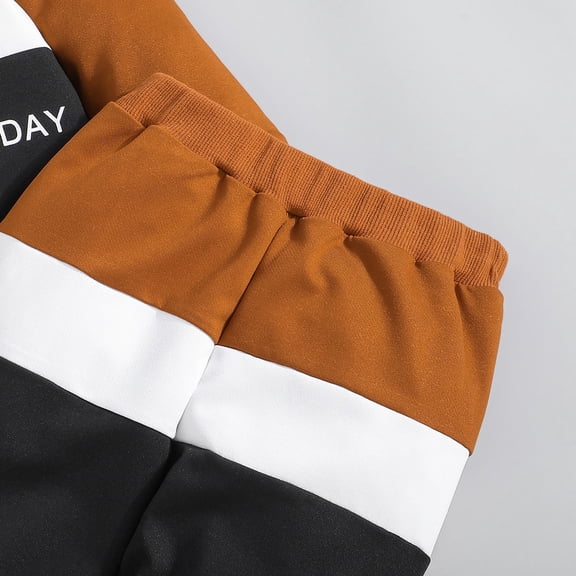 Vedolay Boys 2023 Sets Toddler Boy Outfit Long Sleeve Tops and Floral Print Pants Clothing Sets,Brown 6-12 Months