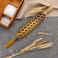 thumbnail image 4 of Articles en Liquidation, npkgvia Rouleau à Roulettes, Robinets de Cuisine, Rouleau à Roulettes Imprimé Ufs de Pâques Embossage Double Sucre Biscuits pour Marteler Tige, Ustensiles de Cuisine, Marron, 4 of 6