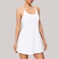 thumbnail image 4 of DHFJKG Women Workout Dresses With Built In Bra Cross-Back Adjustable Straps Scoop Neck Yoga Dress For Gym Running Tennis Lightweight Athletic Dress Soft Dresses, 4 of 4