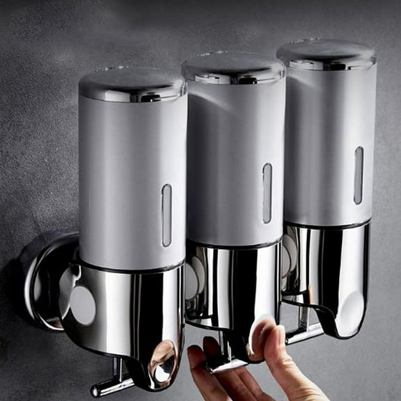 Shower Soap Dispenser Wall Mount Shower Soap Shampoo Conditioner Champagne