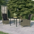 thumbnail image 1 of vidaXL 3 Piece Garden Dining Set Brown, 1 of 5