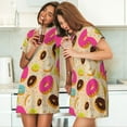 thumbnail image 4 of Logiee Donuts Print Nightgowns for Women,Soft Short-Sleeved Lightweight Sleepwear, Loose Sleepshirts, 4 of 6