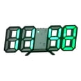 thumbnail image 1 of Electronic Alarm Clock Digital Clock Temperature Display Table Clock LED Digital Black and Green, 1 of 9