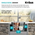 thumbnail image 6 of Kraus Kore 15 Outdoor Workstation Drop-In 16 Gauge Marine Grade T-316 Stainless Steel Square Single Bowl Kitchen Bar Sink with Accessories, 6 of 15
