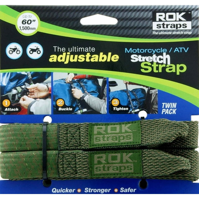 Cintas De Sujeción Rok Straps Grandes Seguras Facil De Usar Multiusos Verde Camouflaje ROK040