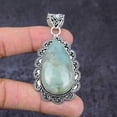 thumbnail image 2 of Natural Aquamarine Gemstone Handmade 925 Sterling Silver Gift Pendant 2.60", 2 of 2