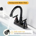 thumbnail image 4 of Kede Bathroom Sink Faucet 4 Inch 2 Handle Centerset Oil Rubbed Bronze Lead-Free Modern Bathroom Faucet Vanity Faucet with Pop-up Drain Stopper and Supply Hoses, 4 of 7