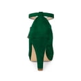 thumbnail image 2 of BLISSFUL STEP Chaussures pour Femmes Plateforme Bout Rond Bride Croisée Fermeture à Boucle Talon Aiguille Escarpins Mary Jane Vert 9,5, 2 of 7