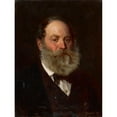 thumbnail image 2 of Gyula Benczúr 15x18 Gold Ornate Wood Frame and Double Matted Museum Art Print Titled - Portrait of the Artist's Father (1873), 2 of 4