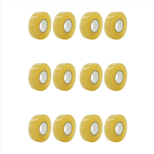 Paquete de 12 Cintas de Hockey Multipropósito Transparente Espinillera Calcetín Cinta Rollo Equipo Deportivo 2,4 cm X 28 M