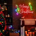 thumbnail image 1 of AMANYMXOK Merry Christmas Tree Neon Sign - Red/Blue/Green/Yellow - 22 Inches - Wall Mount - Indoor Use, 1 of 7