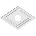 thumbnail image 1 of Ekena Millwork CMP22X14DD-04000 4 in. ID x 7.75 in. Rectangle Diamond Architectural Grade PVC Contemporary Ceiling Medallion, 1 of 1