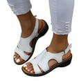 thumbnail image 4 of AZZAKVG Sandals for Women Casual Roman Shoes Fish Mouth Wedge, 4 of 7