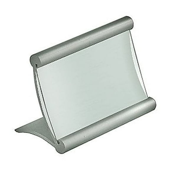 Azar 2 1/4" x 3 1/2" Curved Counter Metal Sign Holder 2/Pk 300884
