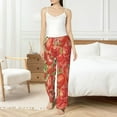 thumbnail image 5 of Uemuo Strawberry Pattern Women's Wide Leg Palazzo Lounge Pants with Pockets Light Weight Loose Comfy Casual Pajama Pants-Medium, 5 of 9