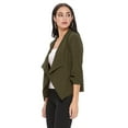 thumbnail image 3 of Women's 3/4 Sleeve Open Front Casual Cardigan Blazer Jacket, 3 of 5