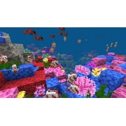 Sony Minecraft Bedrock Edition PlayStation 4, Cross-Platform Multiplayer, Creative and Survival Modes, VR Compatible, Starter Pack with 700 Minecoins
