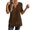 Brown, variant on WHEANG Flowy Tops for Women Solid V Neck Button Short Sleeve Linen Tops for Women Casual Loose Fit Lightweight Blouse Daily Wear Clothing Trendy Summer Tops for Women White M