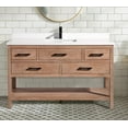 thumbnail image 5 of Ari Kitchen & Bath Betty 55" Solid Wood Bathroom Vanity in Weathered Brown, 5 of 8