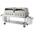 thumbnail image 2 of 60 in. 8-Burner Commercial Outdoor Propane Gas Grill with Two 30 in. Pizza Ovens in Stainless-Steel, ETL Listed (CGKIT6-P30P30), 2 of 13