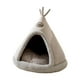 thumbnail image 4 of Cama cueva para gatos, nido semicerrado, suave, para gatos o perros pequeños, tienda de campaña para dormir. Gris, 4 of 9