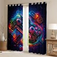 thumbnail image 2 of Homewish Cartoon Game Console Black Out Curtains for Teen, Modern Boys Gaming Curtains Pack of 2 (42x63 Each), Video Game Gamepad Bedroom Curtains, Living Room Curtains Decor, 2 of 6