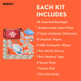 thumbnail image 3 of Go2Kits 1-PACK First Aid Kit 80 Pc Featuring Assorted Bandages, Wipes and First Aid Basics in Compact Fabric Kit for Home, Office & Travel (1 Pack), 3 of 3