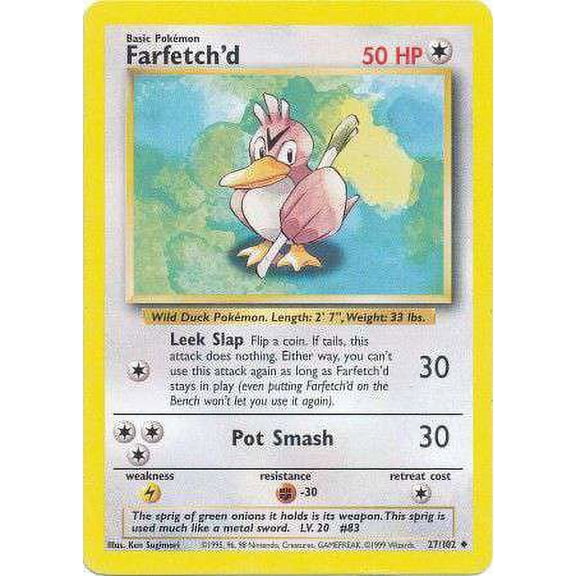 Pokemon Base Set Farfetch'd #27