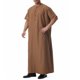 thumbnail image 5 of Tops para hombre, blusas y camisas de cuello redondo y manga corta para hombre, túnica musulmana para hombre, túnica árabe de estilo medio, camisa larga de manga corta con cuello abotonado y bolsillo,, 5 of 9