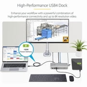 USB4 Docking Station, USB-C 40Gbps, up to Dual 4K 60Hz HDMI, Multi-Monitor Dock, 6-Port USB Hub, 2.5GbE, 100W Power Delivery