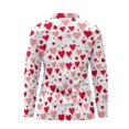 thumbnail image 3 of Uorisanigo Heart-Shaped Balloon Womens Long Sleeve Golf Shirt Fashion Casual Quick Dry Athletic Polo Shirts Relaxed Quarter Zip Tennis Tops for Women Size XS, 3 of 7