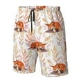 thumbnail image 4 of Salouo Cute Sleepy Fox Pattern Swim Trunks for Men,Men's Hawaiian Bathing Suit Swimsuits Quick Dry Swimming Board Shorts Beach Shorts with Pockets-Medium, 4 of 6